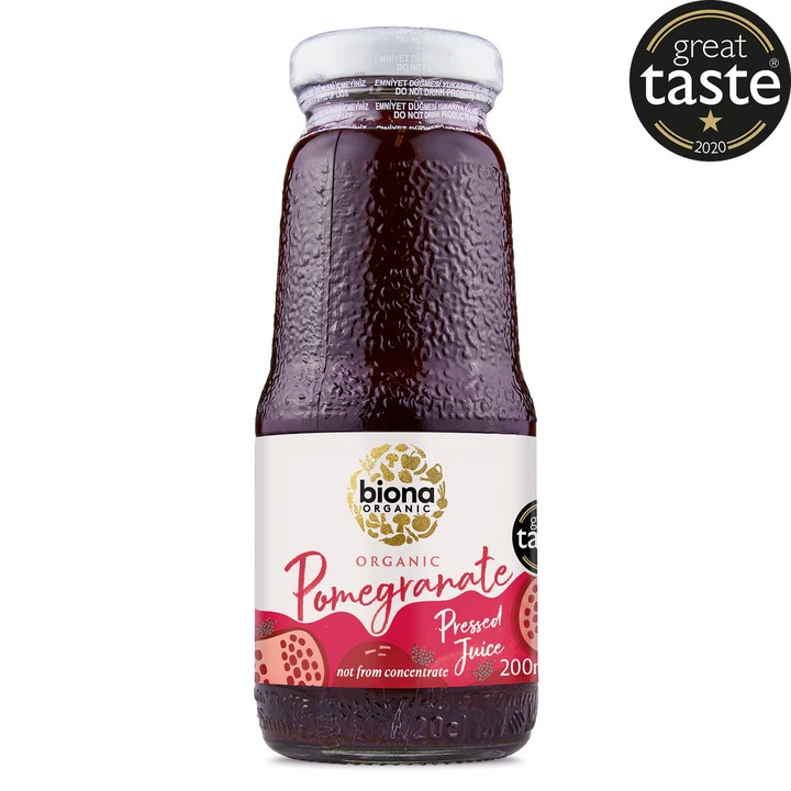 Suc de rodie bio Biona, 200ml, 100% natural, ambalaj din sticlă