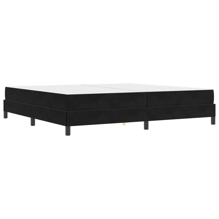 Boxspring ágy matraccal matracmal Fekete 200 x 200 cm Bársony, vidaXL, 3398715