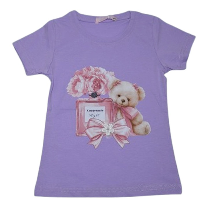 Hétköznapi pamut póló lányoknak, Happy House WB3596M, Lila 126812