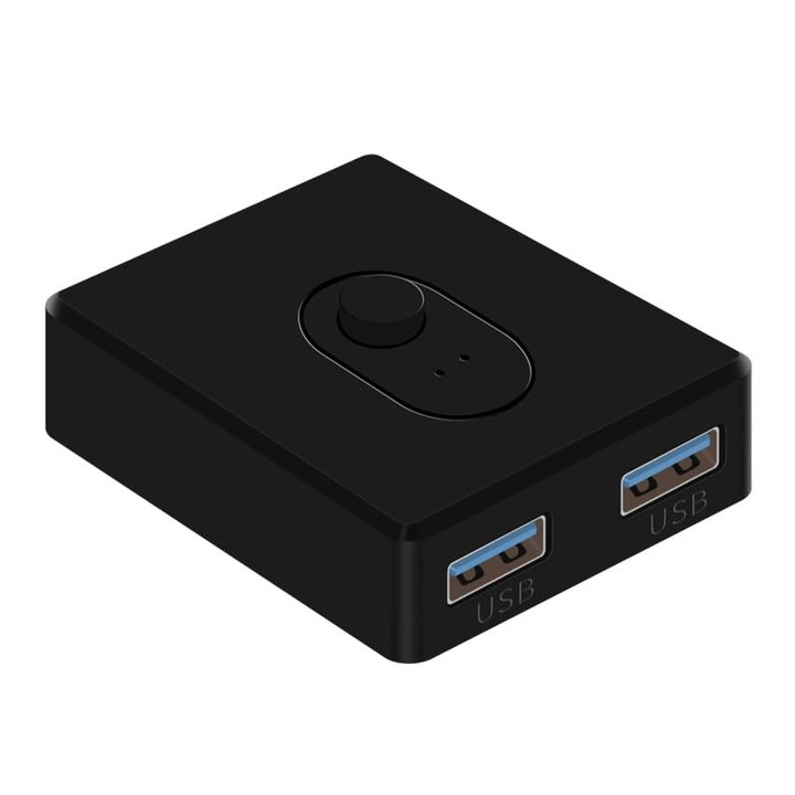USB 3.0 kapcsoló, DUOBAGMA, 1 eszköz megosztása, 5Gbps sebesség, plug and play