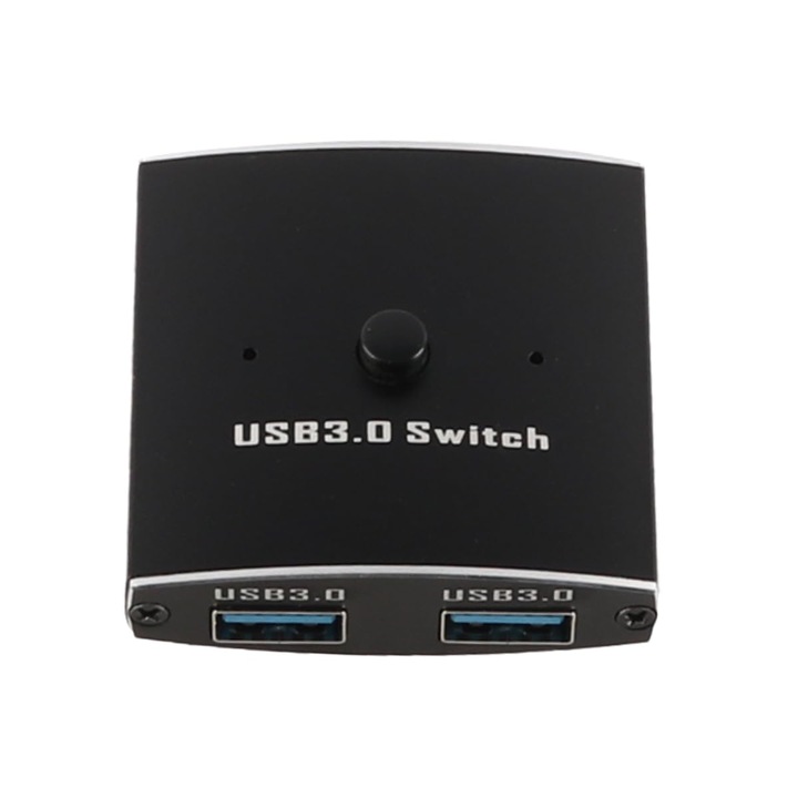 Laroal kétirányú USB 3.0 kapcsoló, 2 bemenet, 1 kimenet, 5Gbps átviteli sebesség, LED jelzőfény