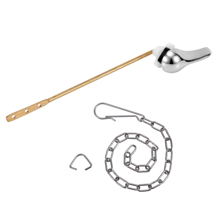 Set maner rezervor WC PEUTIER, cu lant, kit universal inlocuire clapeta toaleta, montare frontala