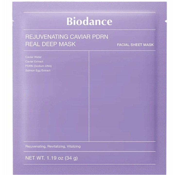 Masca facială cu Caviar, Biodance, 34g, Hidratare intensă, Ten luminos