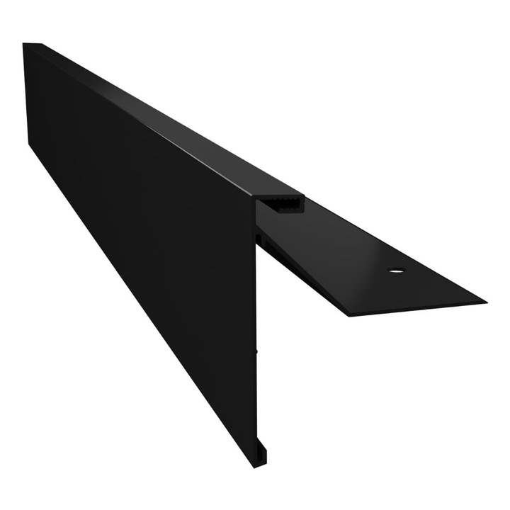 Profiluri din aluminiu pentru mansarda A100 - 200 cm - grafit, sisteme de scurgere a apei Profil unghiular pentru acoperis plat, profil pentru mansarda, Renoplast