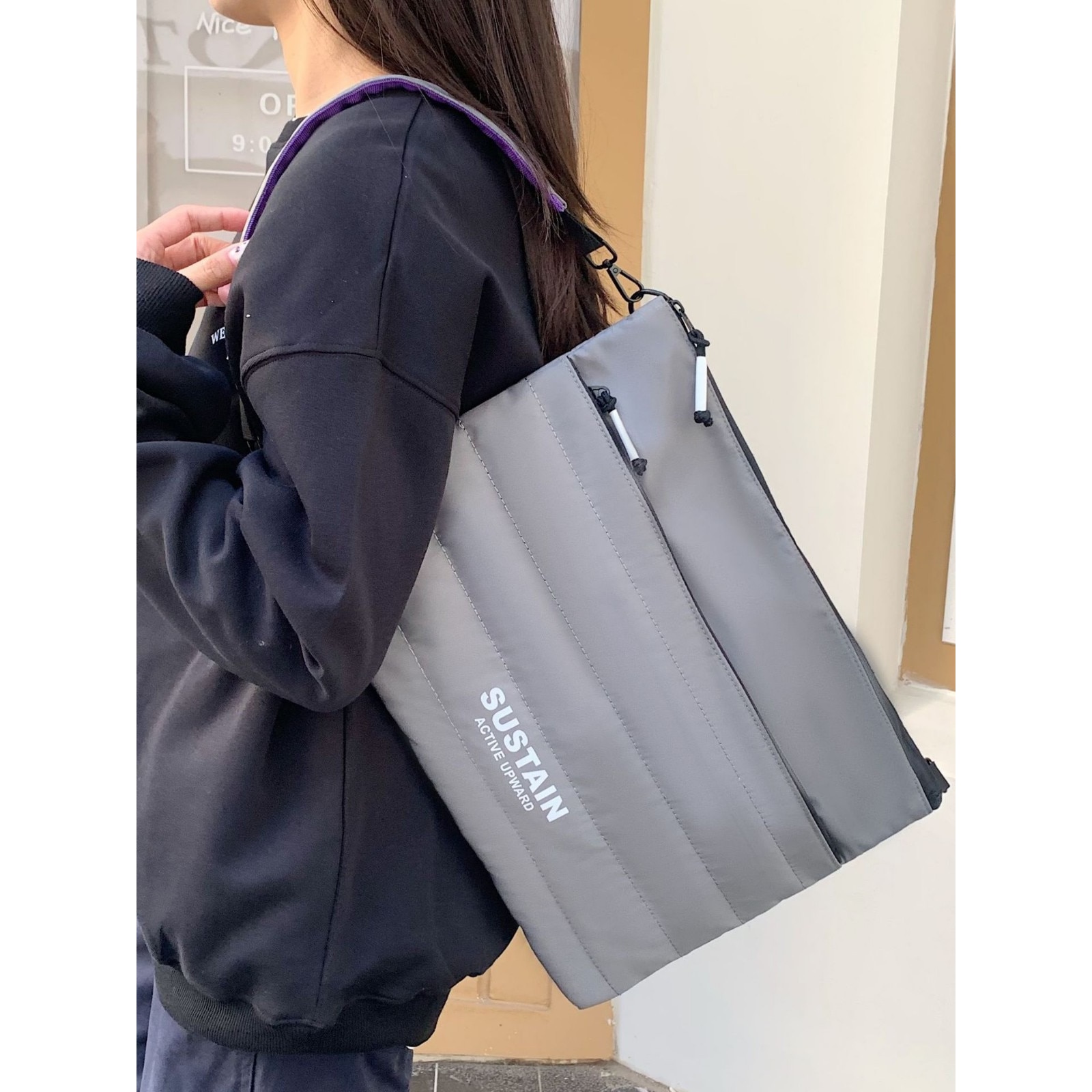 Geanta laptop portabila, oein®, 13'', 14'', 15'', 16'' inch, pentru notebook, ultrabook, impermeabila, compatibila Macbook Pro, Air, Gri
