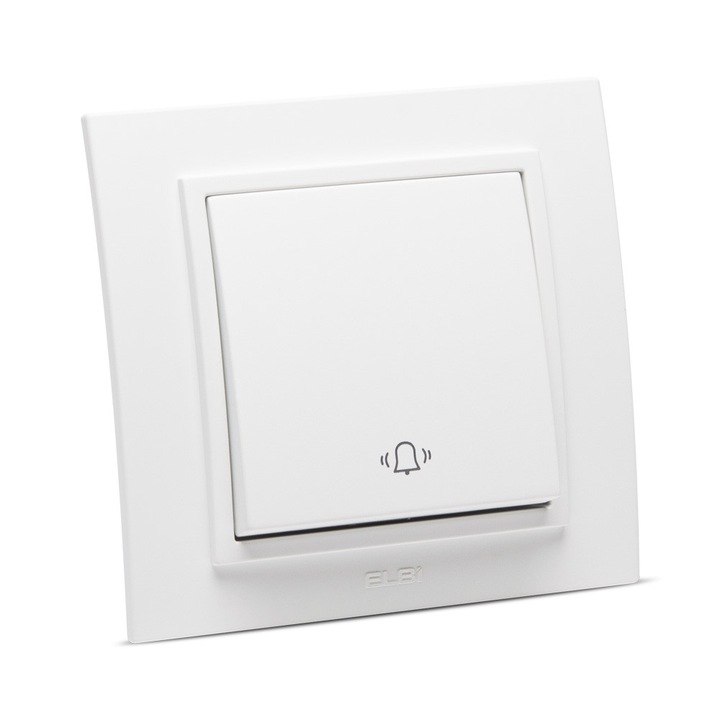 Kapcsoló, ELBI, Műanyag, Fehér, Csengő, 1 Modul