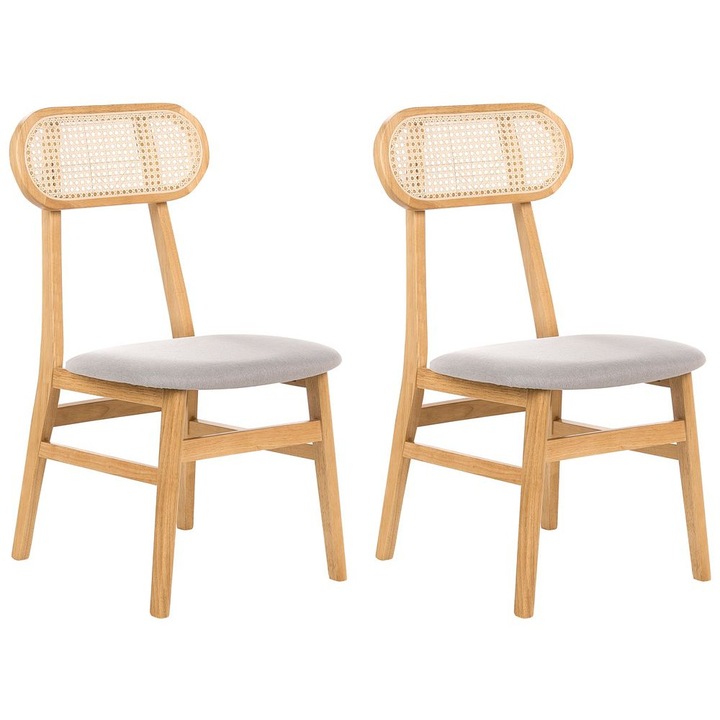 Set de 2 scaune dining Fallon Maro deschis