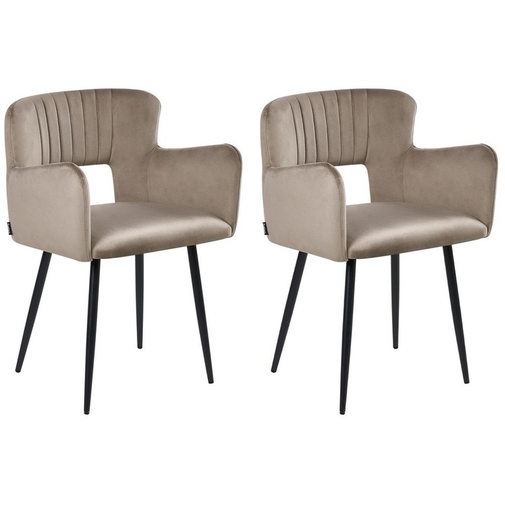 Étkezőszék kétdarabos szettben Sanilac Bársony Tópszín