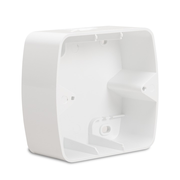 Priza EL-BI Zirve Cutie Motaj Aparent, Alb, Plastic, IP20