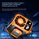 VeniSymlis® Ventilator portabil pentru talie Y007, reglaj continuu 150 viteze, lanterna LED, baterie reincarcabila 5V-2A, design ergonomic pentru exterior, camping si activitati in aer liber, negru