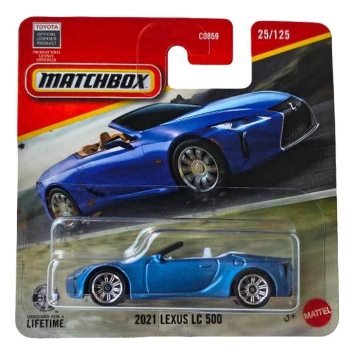 Masinuta metalica Hot Wheels Lexus LC 500, albastru, 3 ani