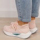Sneakers roz tip soseta cu platforma 7561 M4 19456, Roz