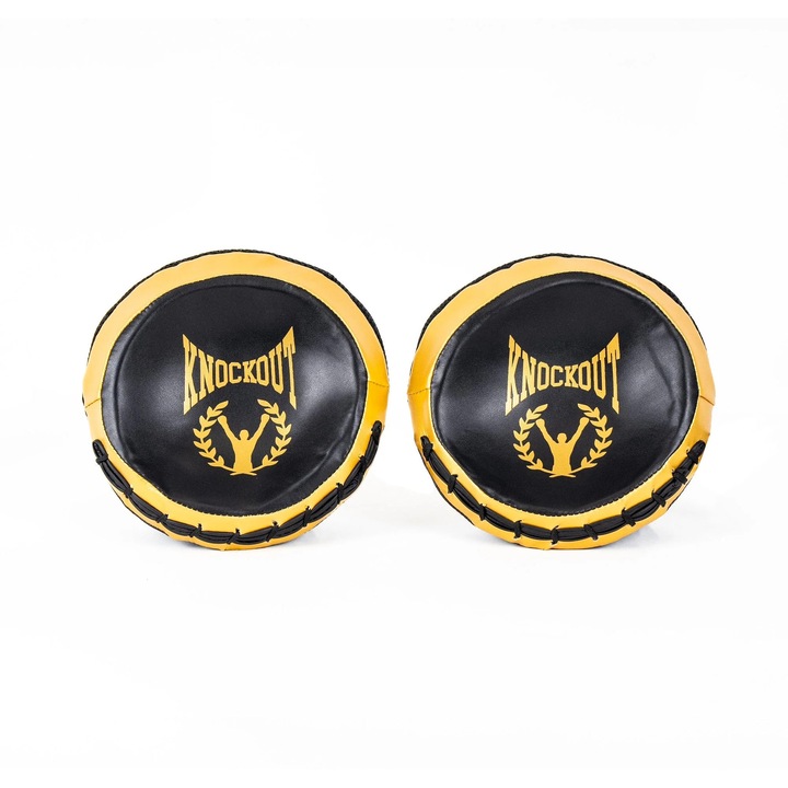 Боксови ръкавици Knockout Champion, веган кожа, овална форма, закопчаване с велкро лента, за бокс