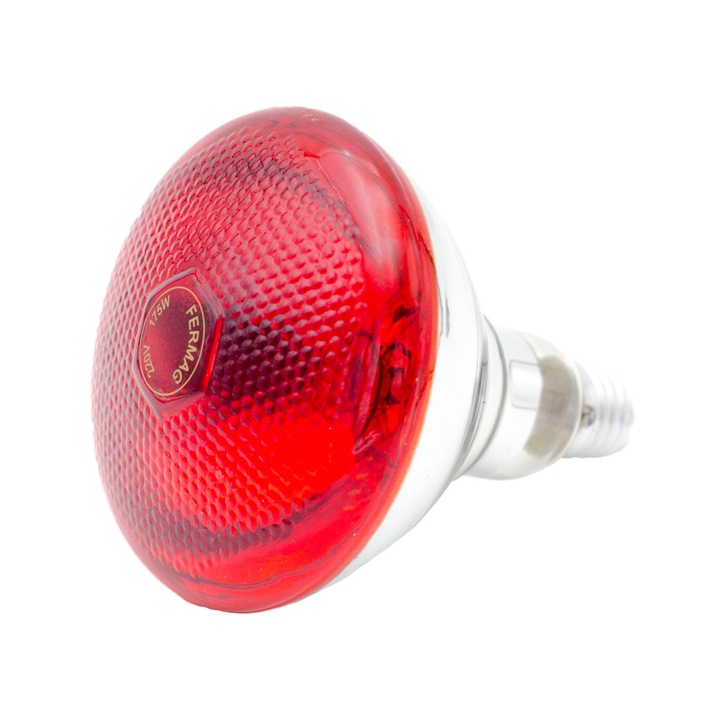 Fermag infravörös izzó 175W E27 hőálló piros üvegből csibék, malacok, bárányok és hüllők melegítésére