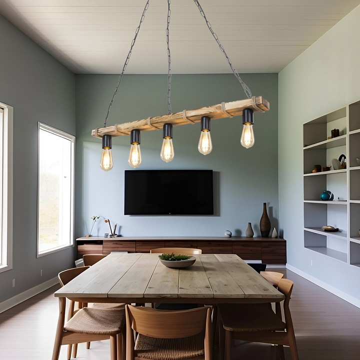 Lustra Pako World Lagoon, maro, 100x8.5x10.5 cm, metal