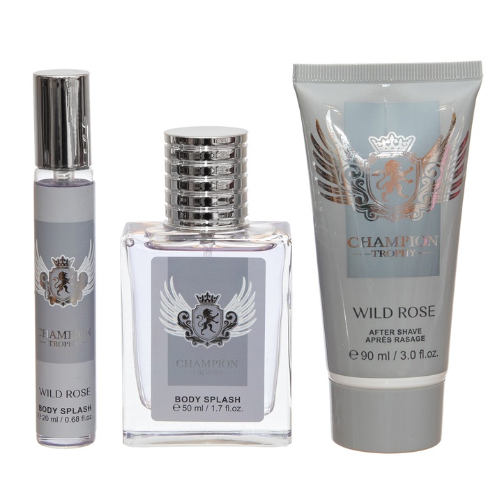 Férfi ajándék szett, Champion Trophy, Body Splash és After Shave, elegáns és modern illat