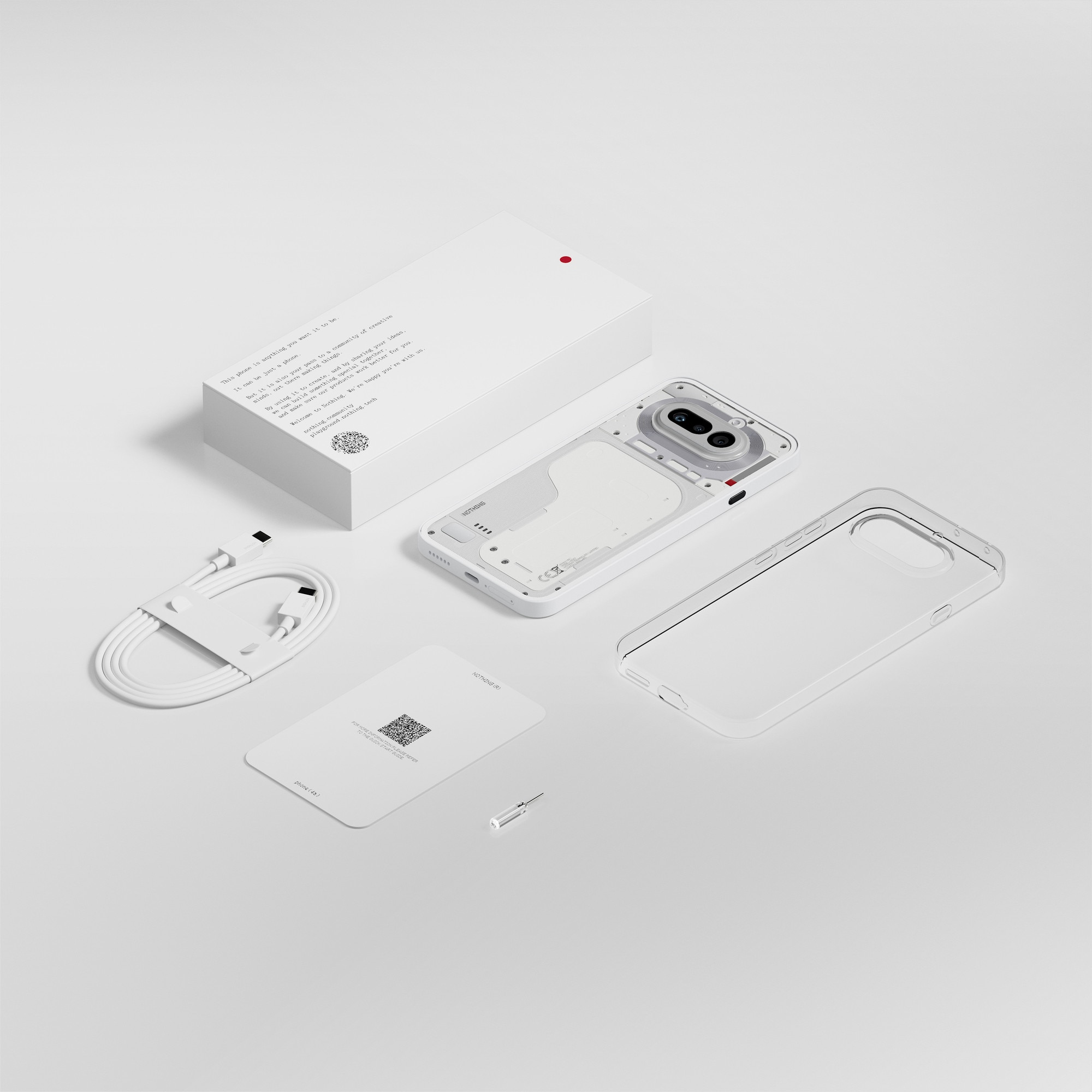 Telefon mobil Nothing Phone (4a), 256GB, 12GB RAM, 5G, White