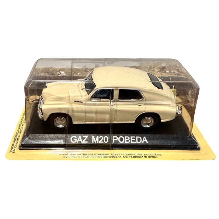 Macheta GAZ M20 Pobeda krém - Fém modell Gyűjtemény 1:43