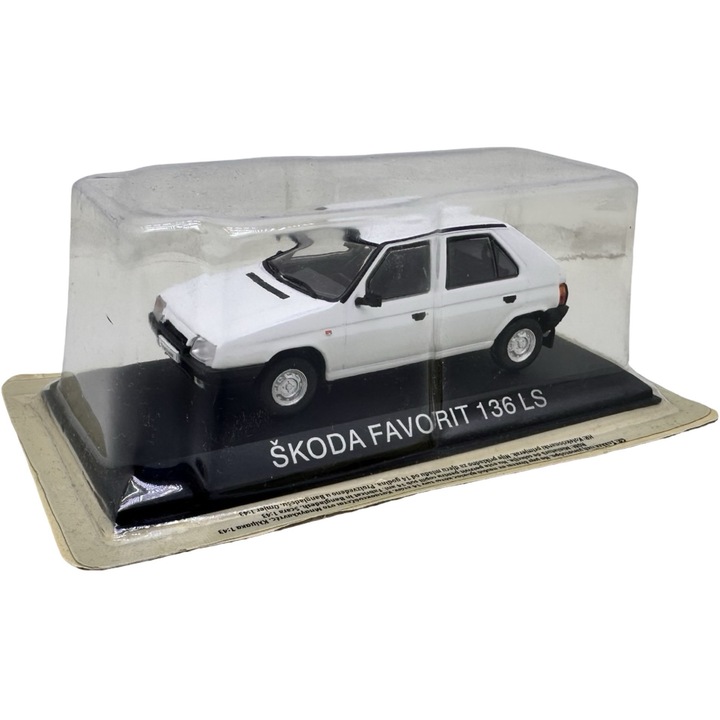 Skoda Favorit 136LS fehér makett 1:43