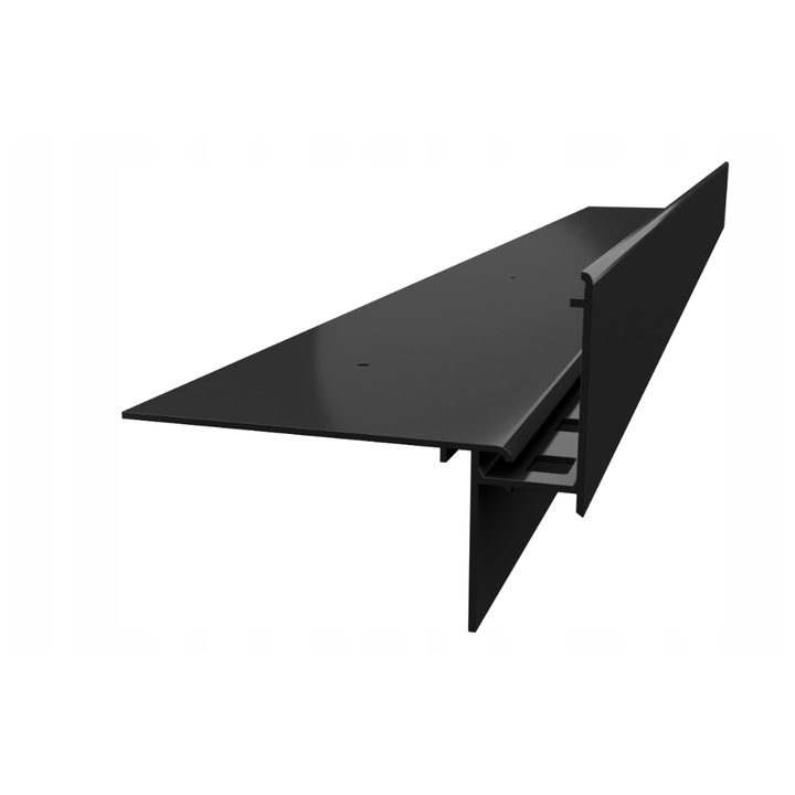 Profil de streasina din aluminiu W35+, profil 200 cm, negru, pardoseala ventilata, Renoplast