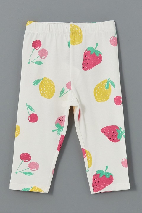 LC WAIKIKI, Colanti cu imprimeu grafic, Alb/Galben/Roz, 104-110 CM