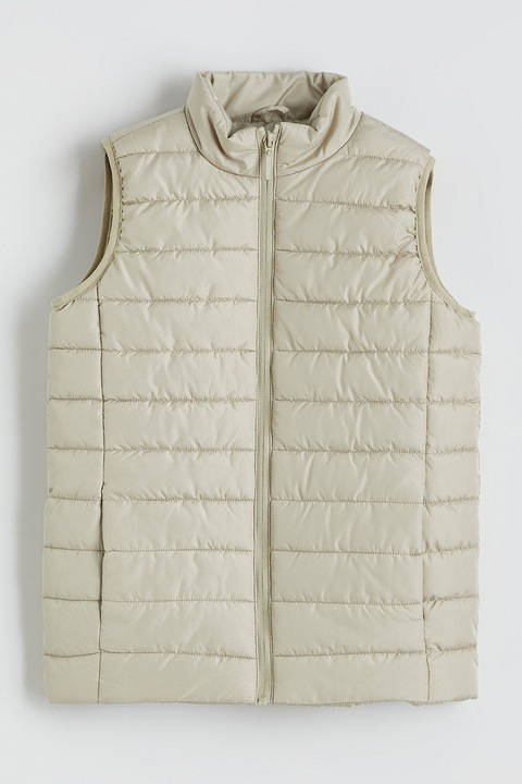 LC WAIKIKI, Vesta matlasata cu guler scurt, Kaki deschis