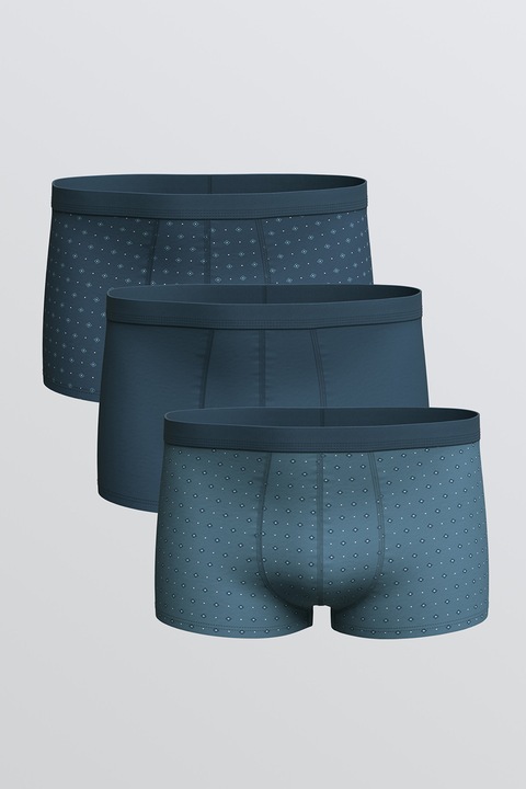 LC WAIKIKI, Set de boxeri din amestec de bumbac - 3 perechi, Albastru prafuit, Albastru deschis, M