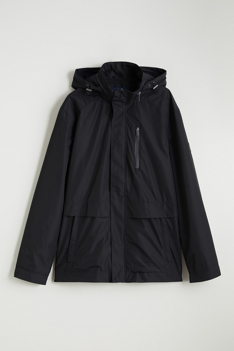 LC WAIKIKI, Jacheta cu fermoar si gluga detasabila, Negru