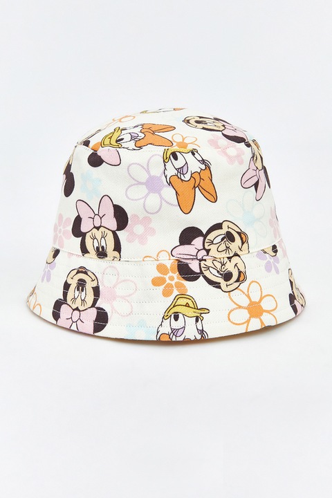 LC WAIKIKI, Palarie bucket de bumbac Minnie Mouse&Daisy, 62-68 CM, Alb/Portocaliu/Roz