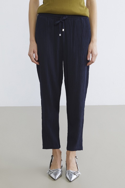 LC WAIKIKI, Pantaloni texturati cu snur, Albastru indigo