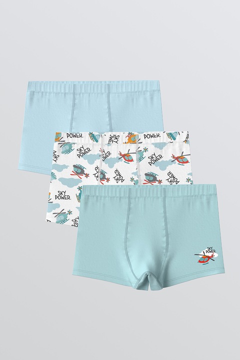 LC WAIKIKI, Set de boxeri - 3 perechi, Rosu/Alb/Albastru