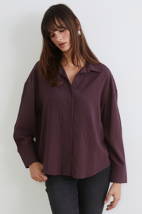 LC WAIKIKI, Camasa lejera cu model uni, Violet tyrian