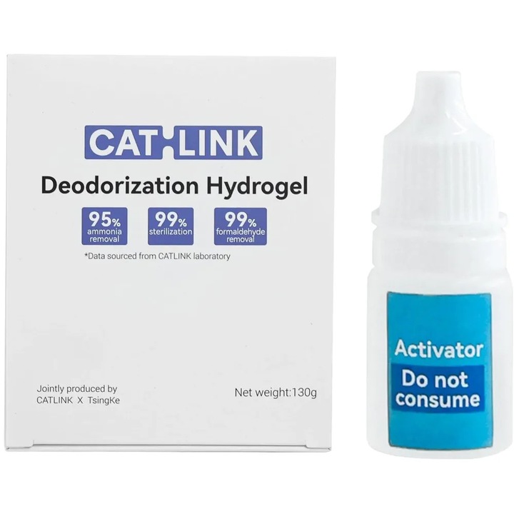 Odorizant smart pentru litiere Catlink, compatibil cu litiera Baymax, accesoriu smart pentru litiera, elimina mirosurile neplacute, antibacterian, fara toxine/poluanti, 60 de zile de utilizare, usor de folosit, alb