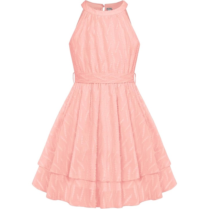 Rochie fete Danna Belle, marimea 140, 8 ani, tip halter, culoare roz