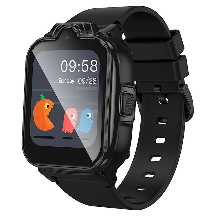 Ceas Smartwatch Hoco Y104 pentru Copii, Apelare 4G, GPS, Negru