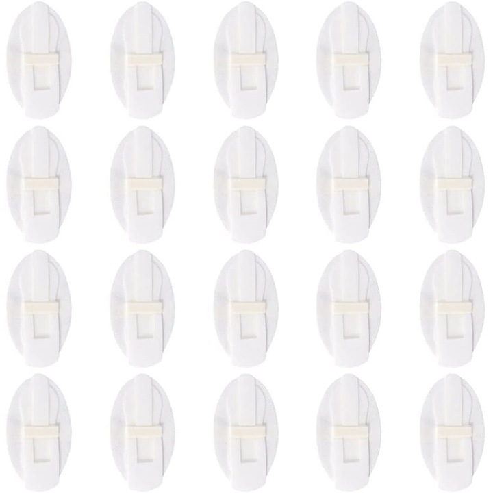 JALWO, 20 bucati de adezive pentru cateter - Pachete de fixare pentru cateter urinar respirabile, non-taiate, adezive pentru tuburi de drenaj sigure pentru pacientii cu cateter, accesorii confortabile si durabile pentru dispozitive medicale, Alb