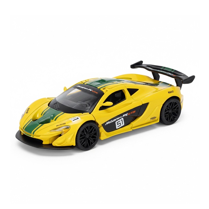 Macheta auto McLaren P1, galben, 1:43, set colectie