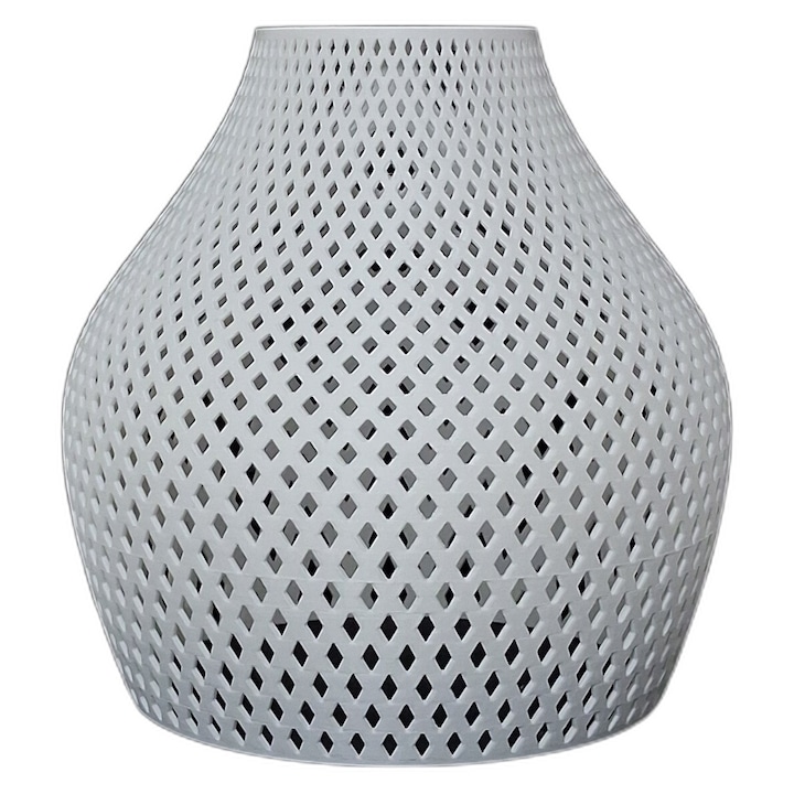 Abajur modern imprimat 3D, alb