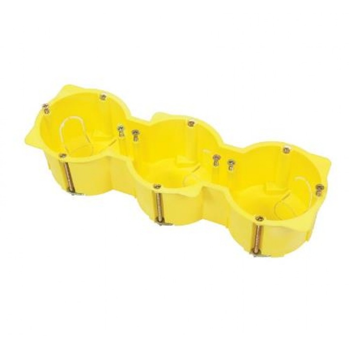 Doza de legătură Courbi, polipropilenă, pentru perete rigips, rezistentă, joasă tensiune