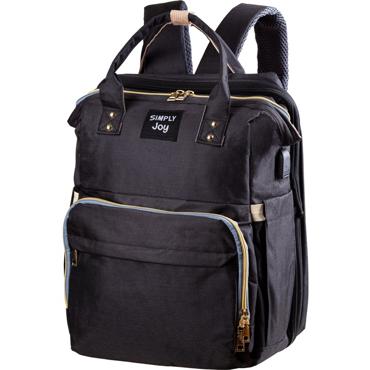 Ghiozdan multifunctional si extensibil cu patut pliabil