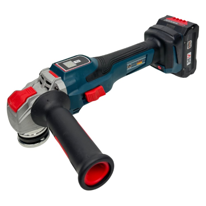 Flex (polizor unghiular) profesional German Meister 36V, 8Ah, fara fir – 125 mm, motor puternic, stecher reglabil