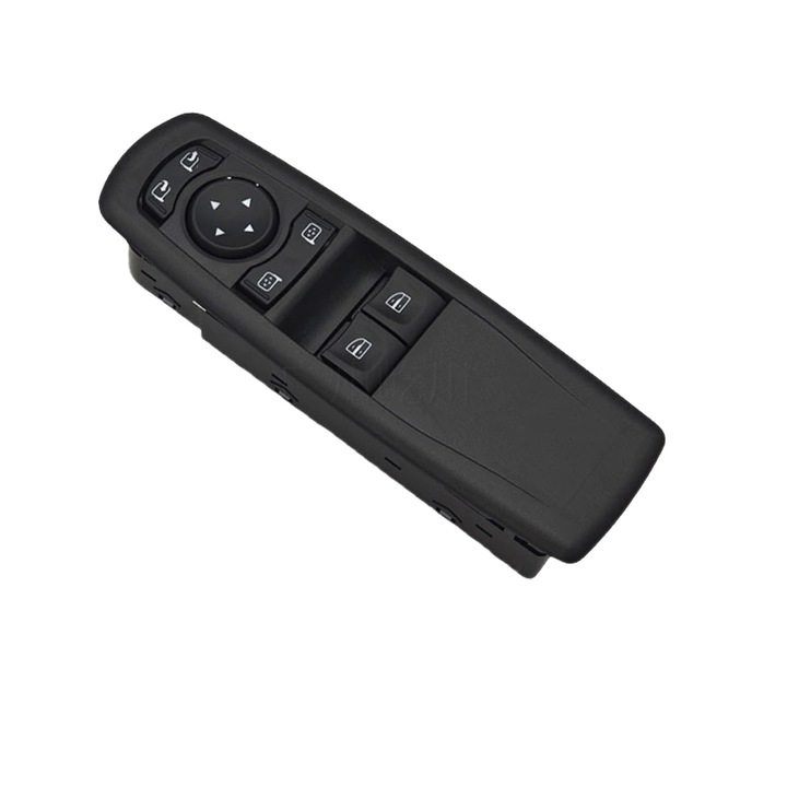 Elektromos ablakemelő kapcsoló, bal első, Renault Megane RS kompatibilis, 809610009R, ABS műanyag