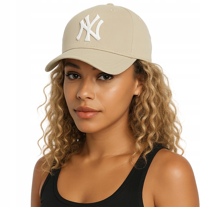 Винтидж бейзболна шапка Moramo, памук, бежова, универсална