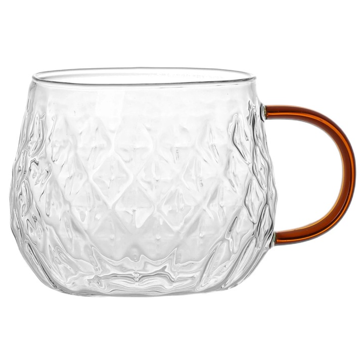 Cana Vela, set 2 bucati, sticla transparenta, 470ml