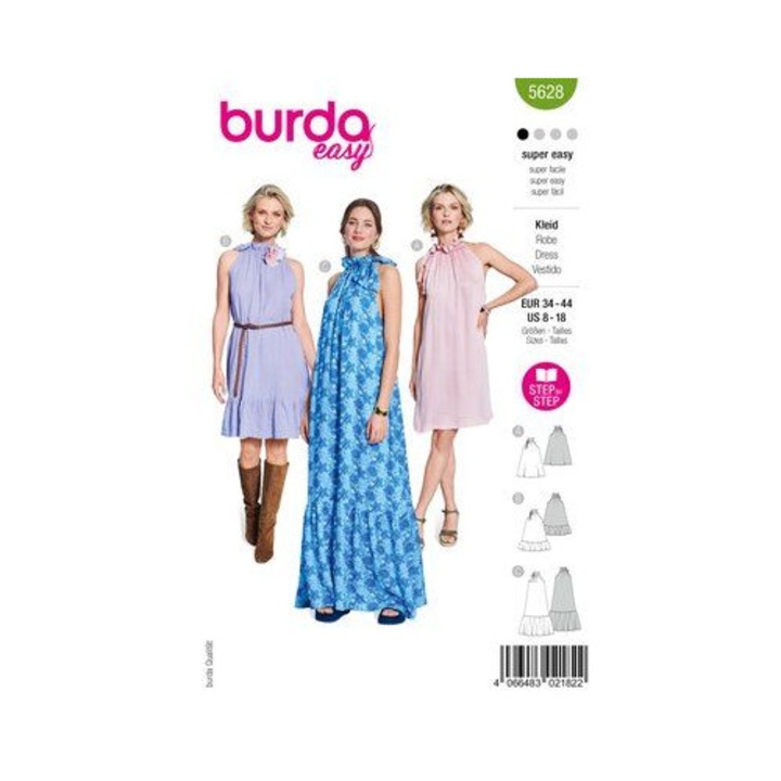 Tipar Rochii Femei Burda Style 5628 multi-masura 34-44