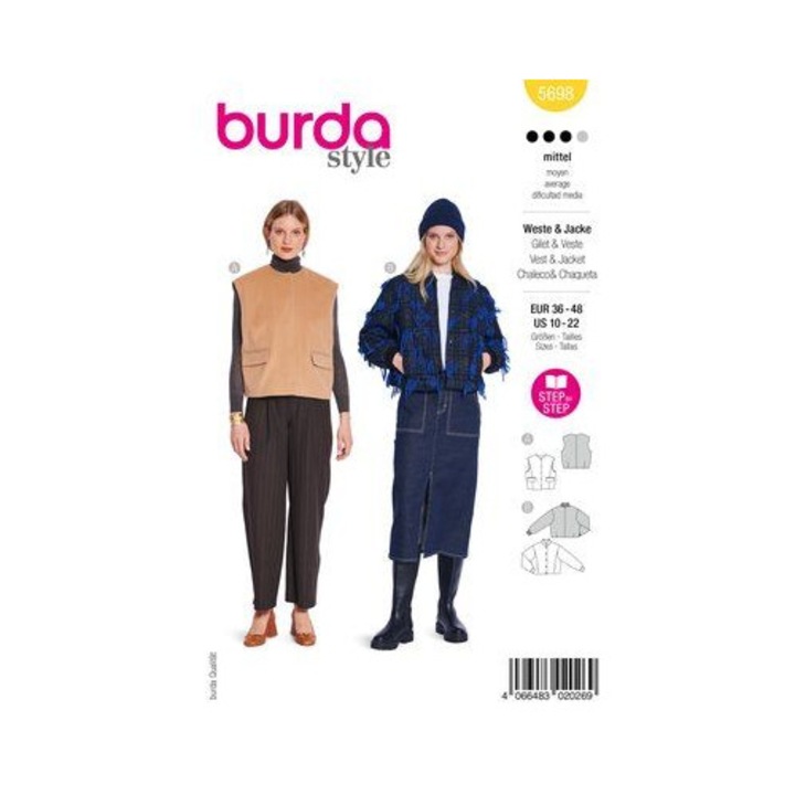 Tipar Bluze Femei Burda Style 5698 multi-masura 36-48