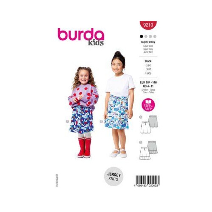 Tipar Fuste Copii Burda Style 9210 multi-masura 104-146