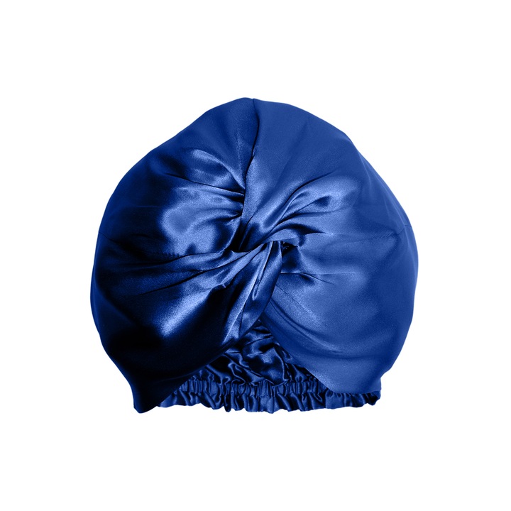 Turban, Silkd, Matase Mulberry 19 momme, Albastru Royal