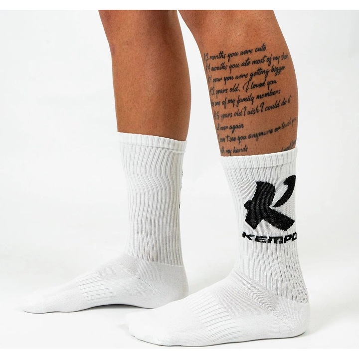Спортни чорапи Knockout Kempo, Бял