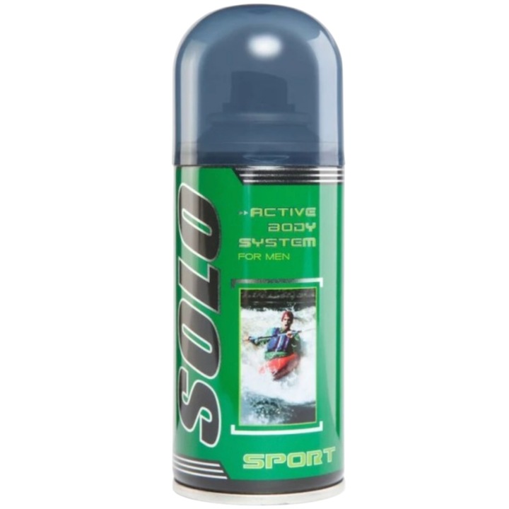 Deodorant SOLO Men Sport spray 150ml, pentru bărbați, aplicare axilară